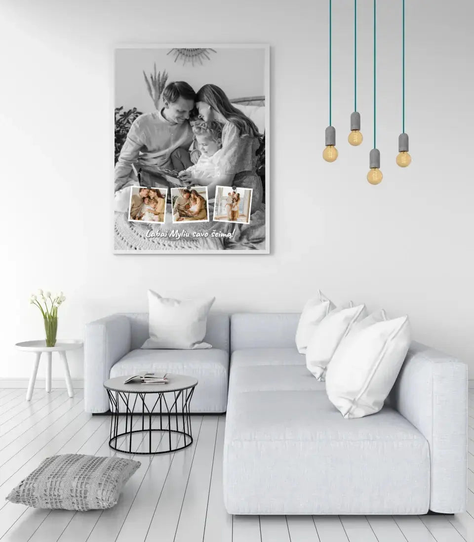 Personalizuotas šeimos įrėmintas plakatas su jūsų nuotraukomis Posteris(Plakatas) - dovanokis.lt