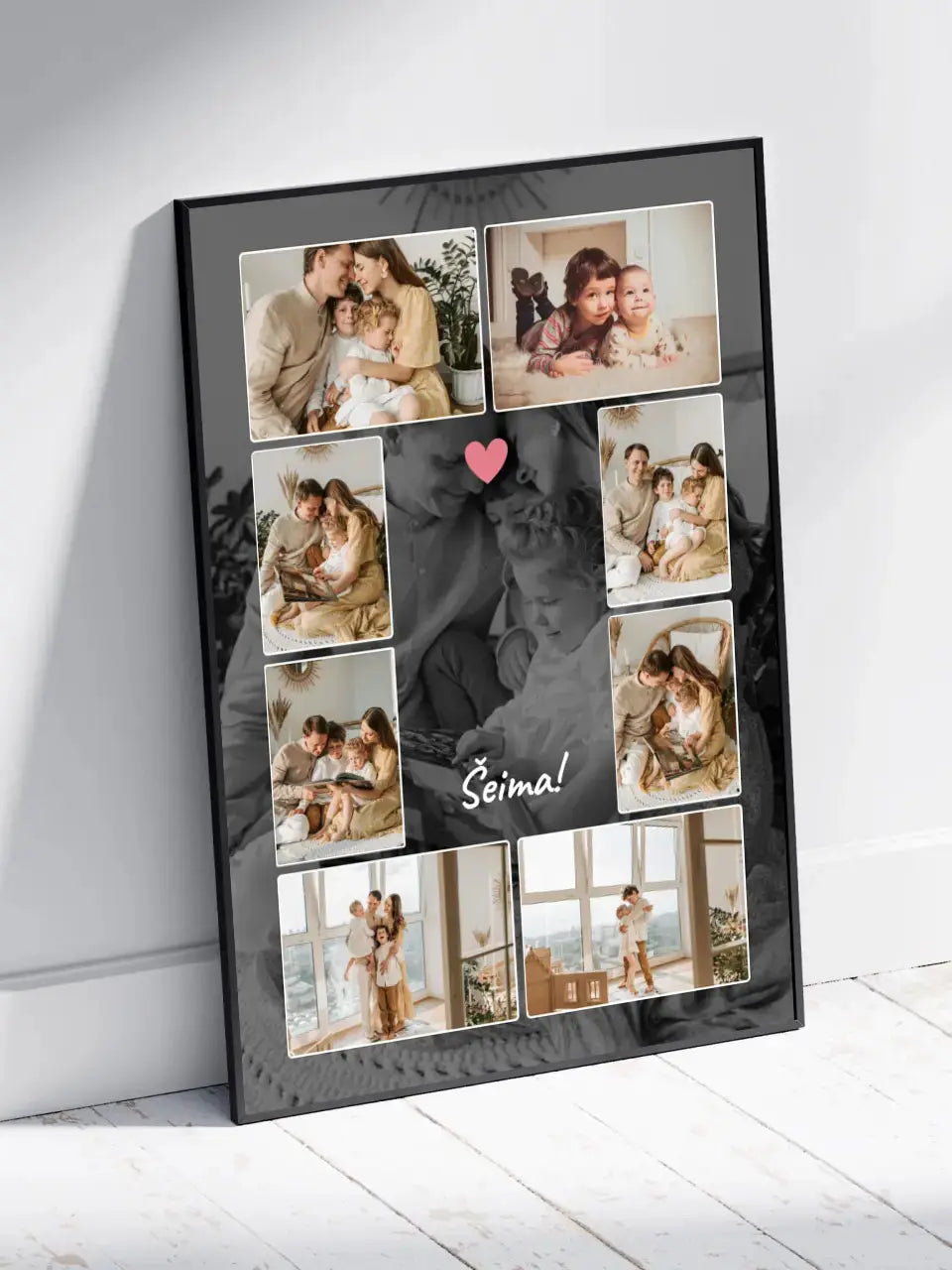 Personalizuotas šeimos įrėmintas plakatas su jūsų nuotraukomis Posteris(Plakatas) - dovanokis.lt