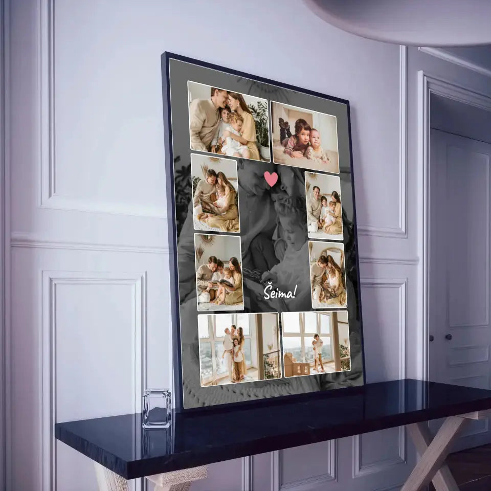 Personalizuotas šeimos įrėmintas plakatas su jūsų nuotraukomis Posteris(Plakatas) - dovanokis.lt