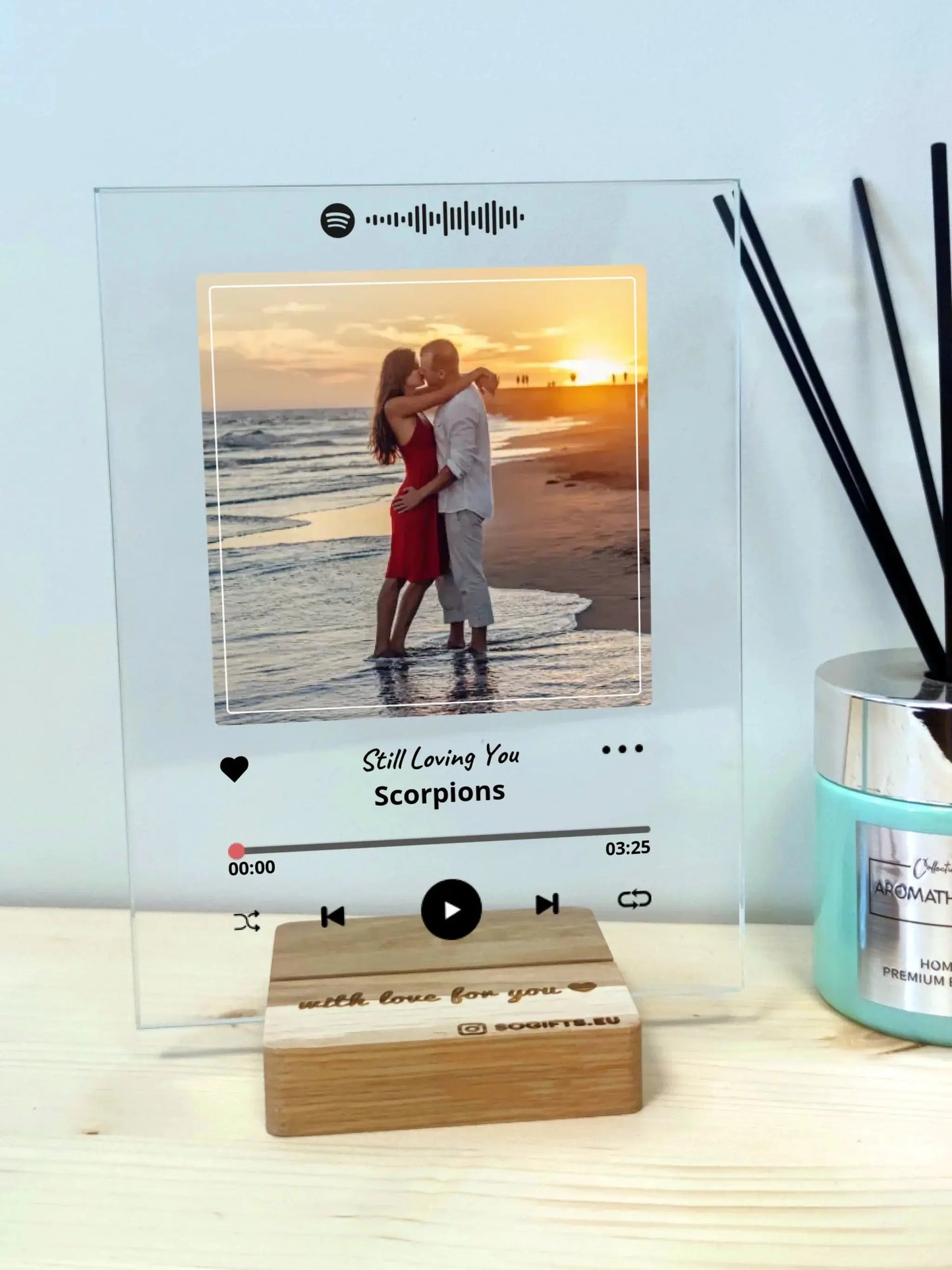 Personalizuotas "Spotify" stiklinis posteris su jūsų nuotrauka TeeInBlue Stiklas