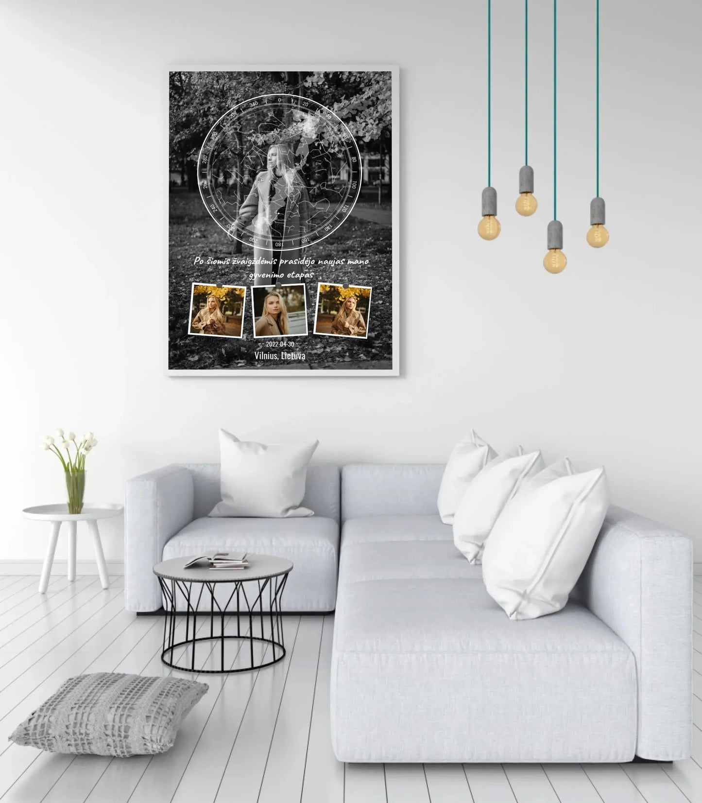 Personalizuotas žvaigždžių žemėlapis, plakatas su rėmeliu Posteris(Plakatas) - dovanokis.lt