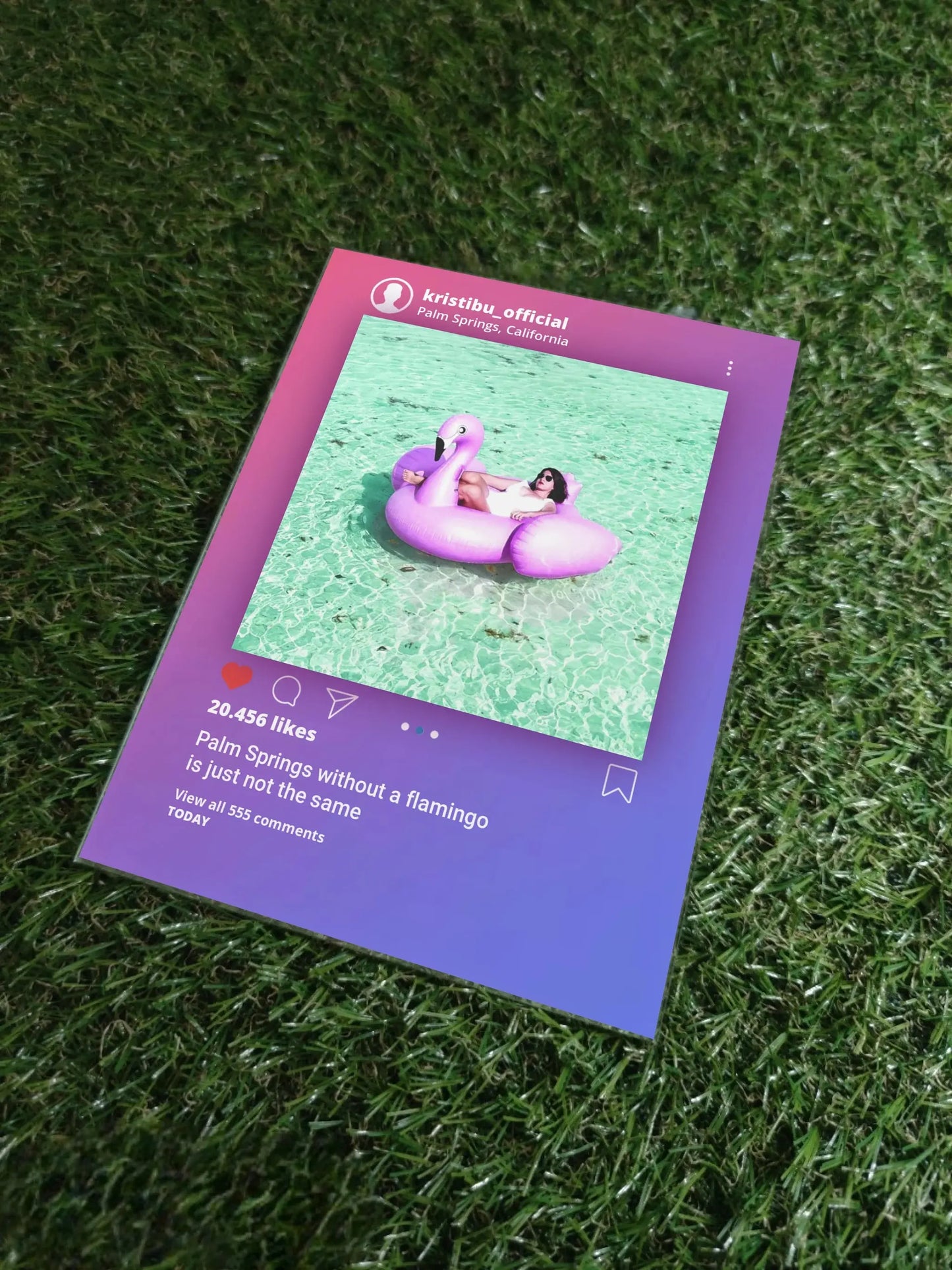 Personalizuotas Instagramo dizainas stiklinis posteris su jūsų nuotrauka Stiklas - dovanokis.lt