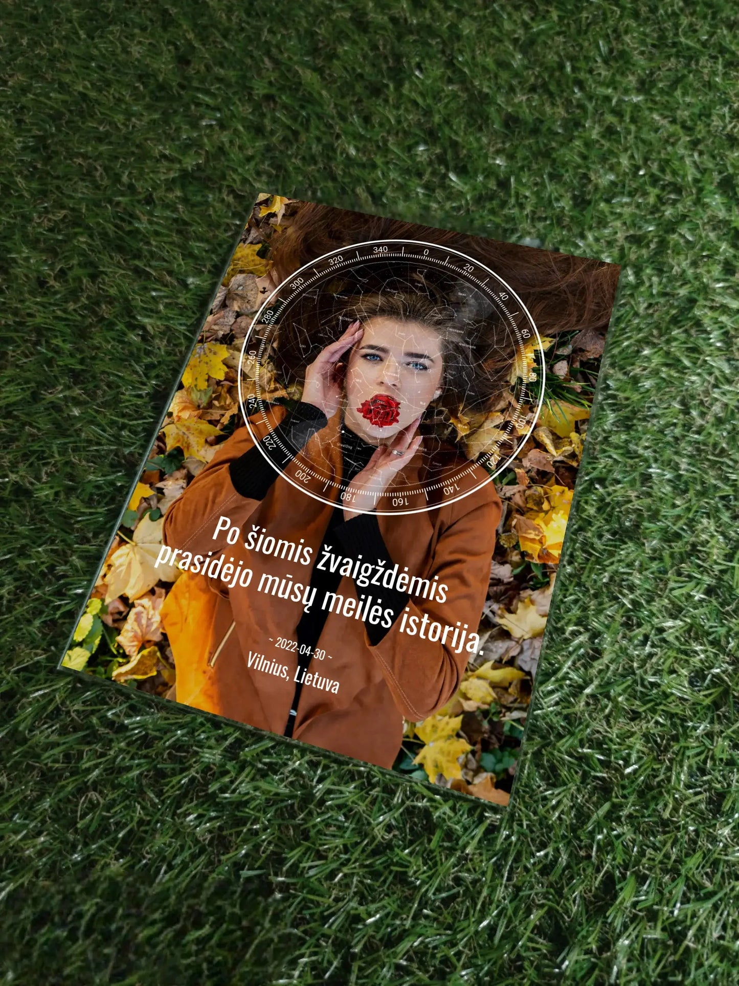 Personalizuotas žvaigždžių žemėlapis, stiklinis posteris. DVNS-025 Stiklas - dovanokis.lt