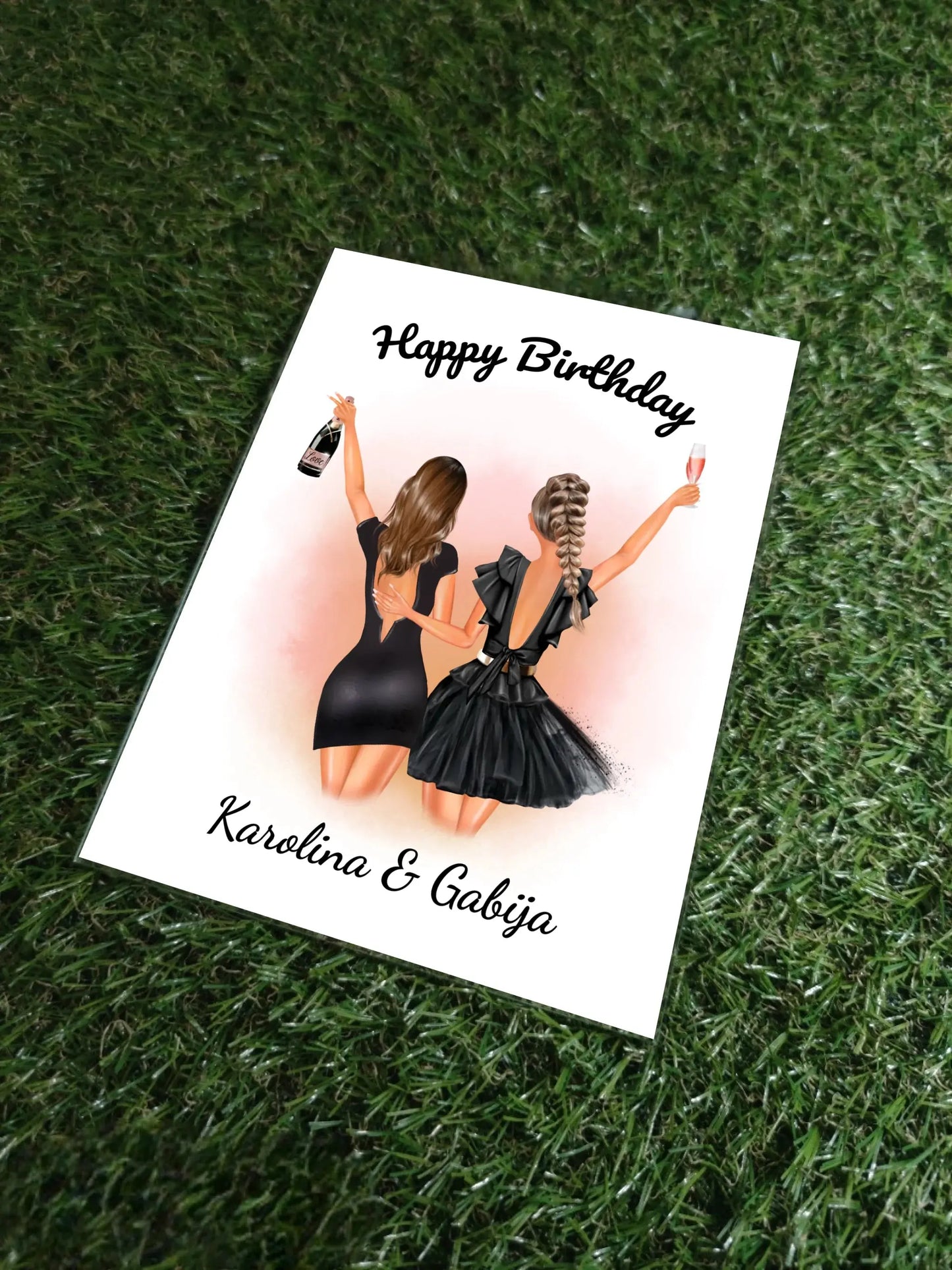 Personalizuotos gimtadienio merginos iliustraciją ant stiklo Stiklas - dovanokis.lt