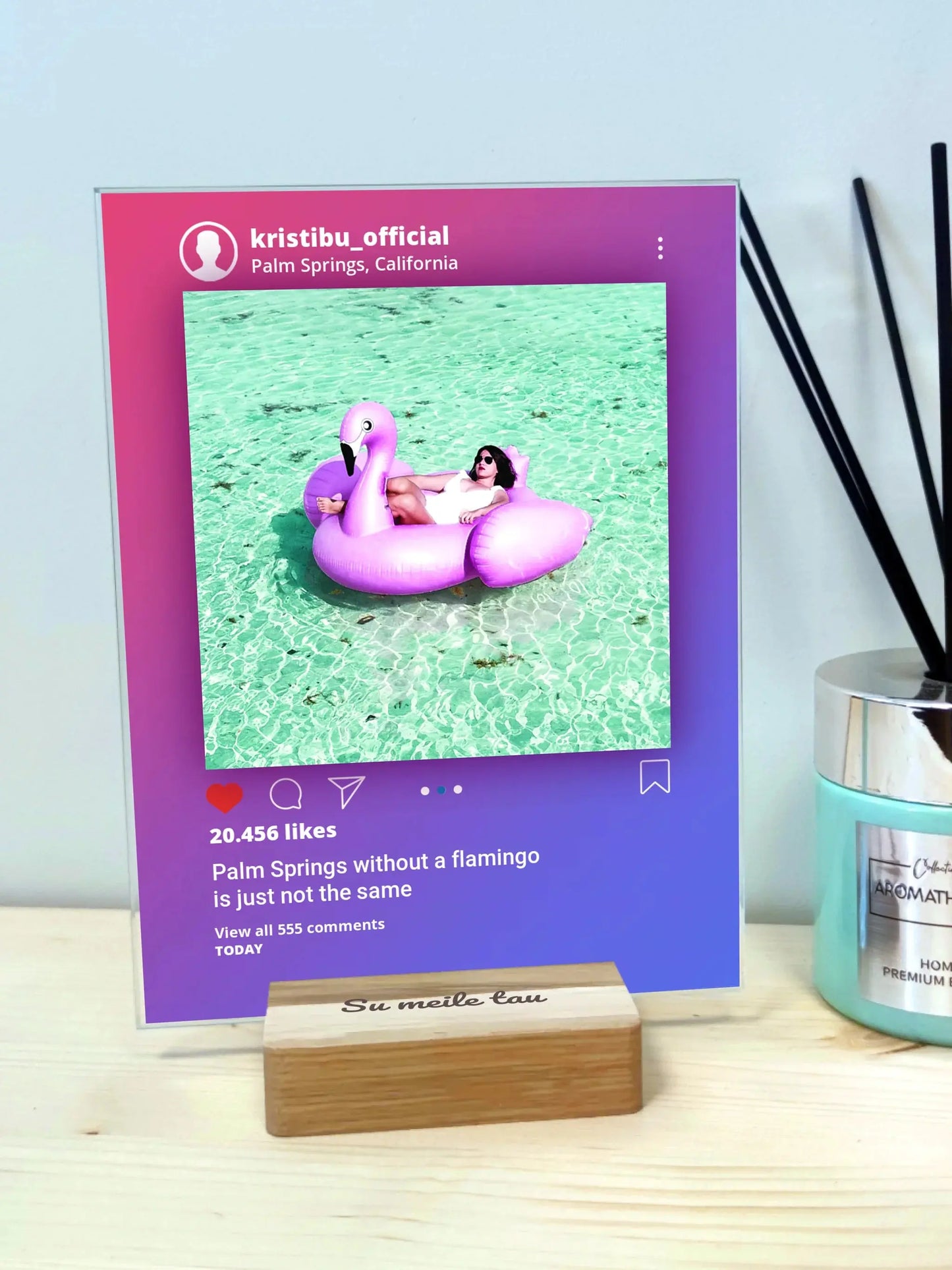 Personalizuotas Instagramo dizainas stiklinis posteris su jūsų nuotrauka Stiklas - dovanokis.lt