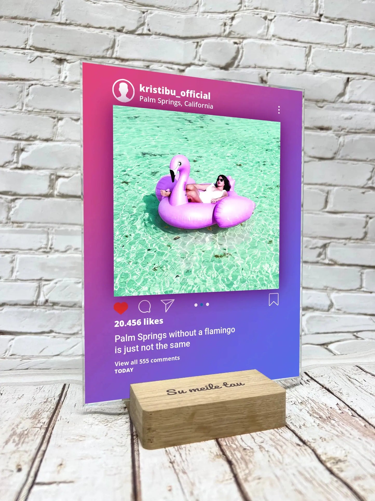 Personalizuotas Instagramo dizainas stiklinis posteris su jūsų nuotrauka Stiklas - dovanokis.lt