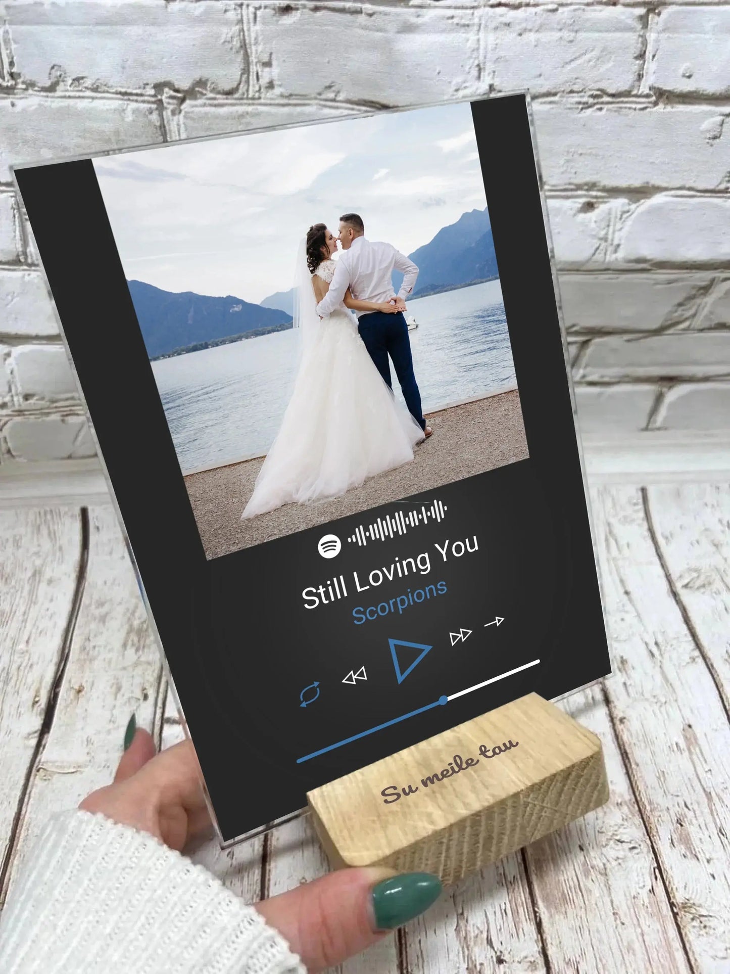 Personalizuotas muzikinis grotuvas "Spotify", stiklinis posteris. MZGR-001B Stiklas - dovanokis.lt