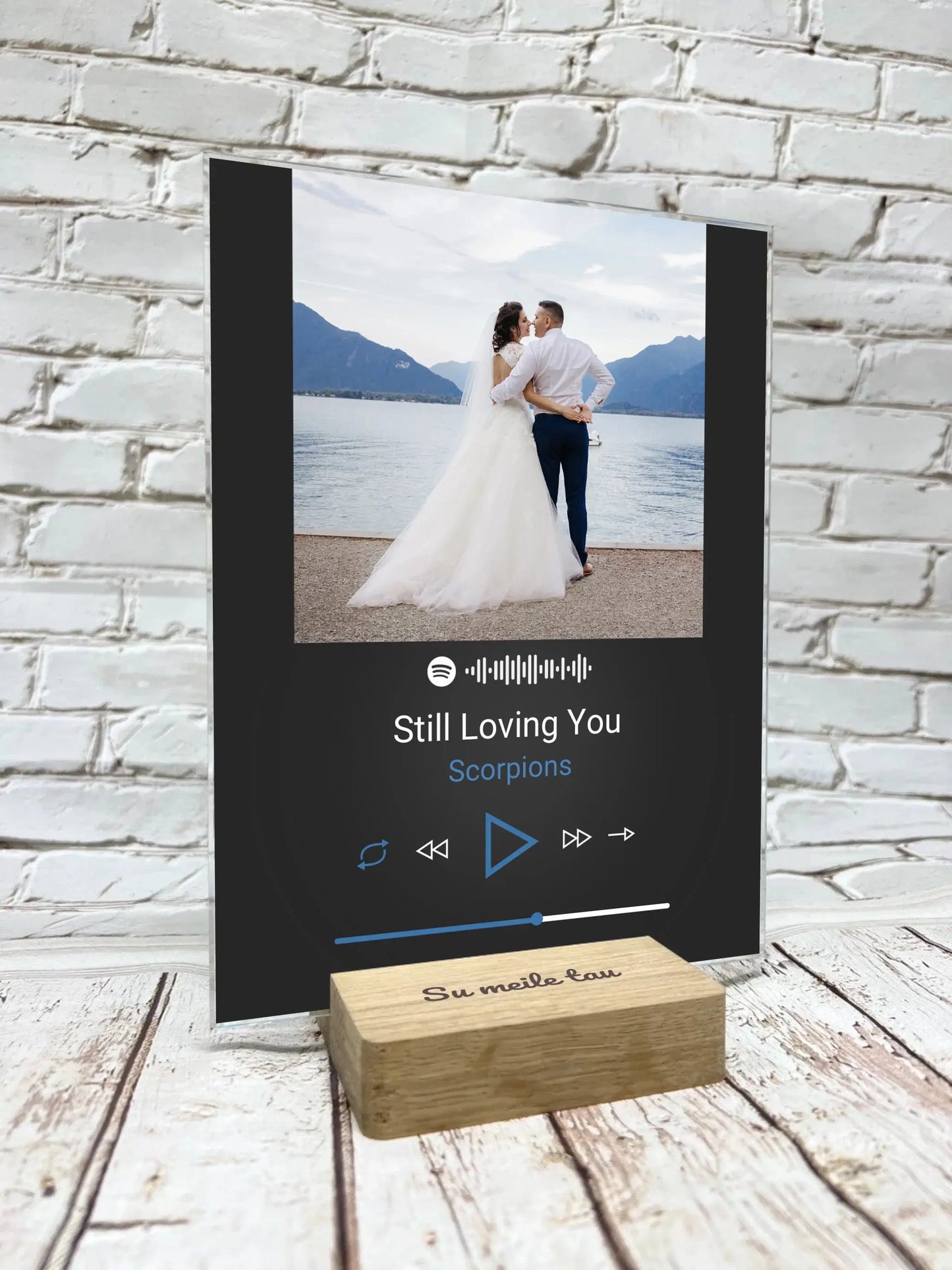 Personalizuotas muzikinis grotuvas "Spotify", stiklinis posteris. MZGR-001B Stiklas - dovanokis.lt