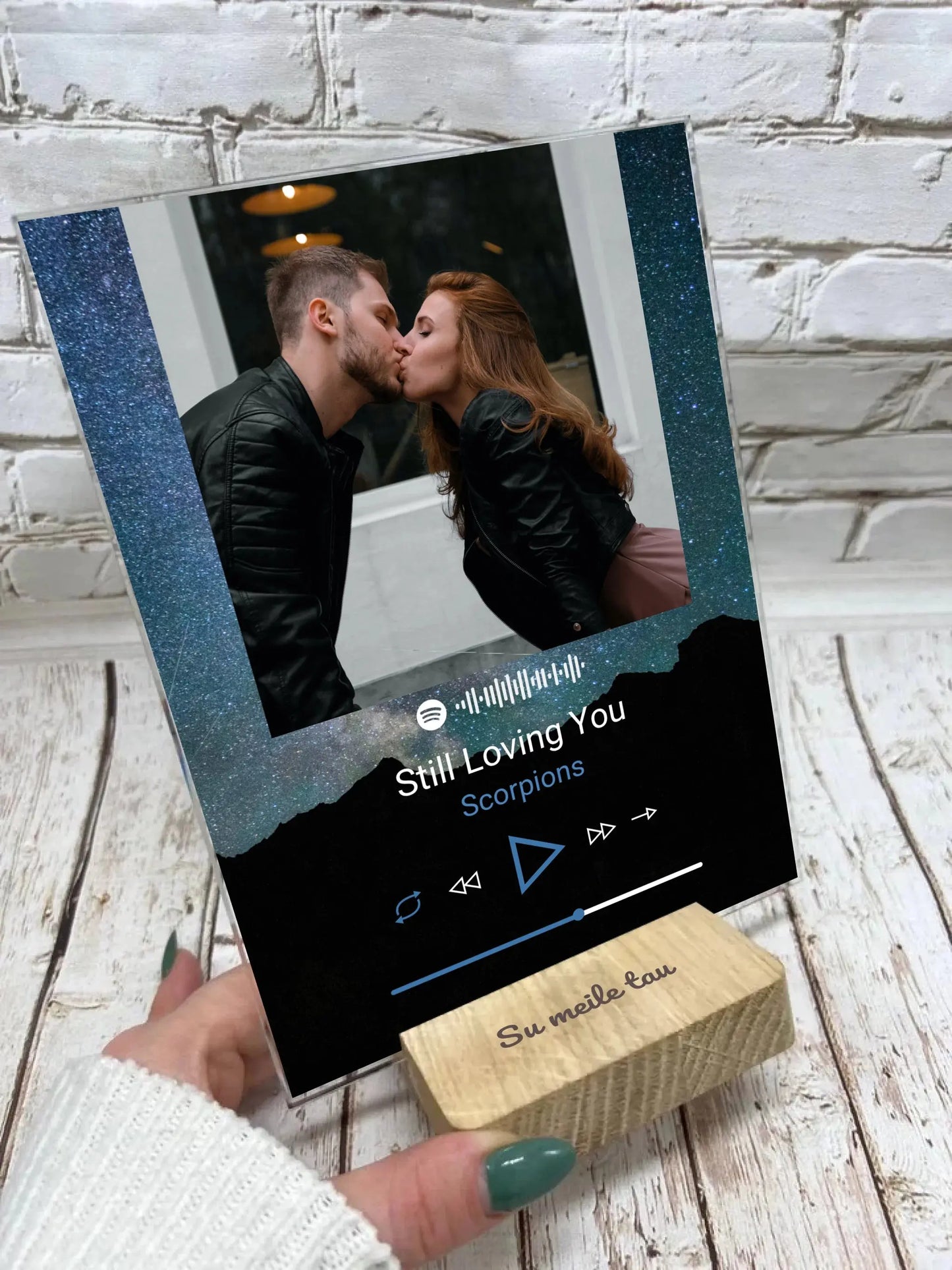 Personalizuotas muzikinis grotuvas "Spotify", stiklinis posteris. MZGR-004 Stiklas - dovanokis.lt