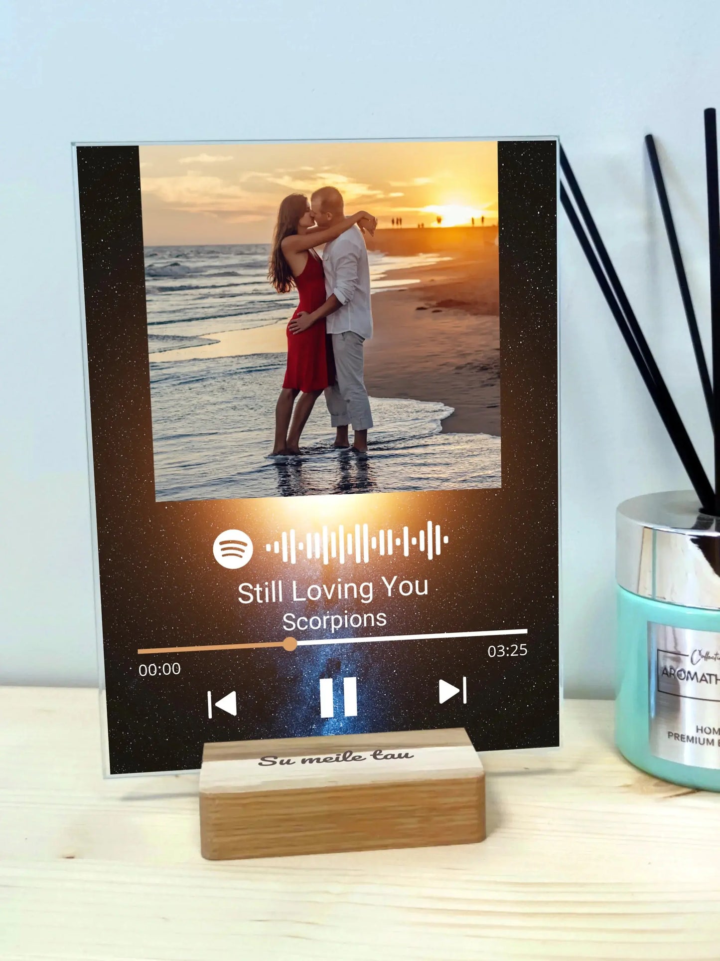 Personalizuotas muzikinis grotuvas "Spotify", stiklinis posteris. MZGR-006 Stiklas - dovanokis.lt