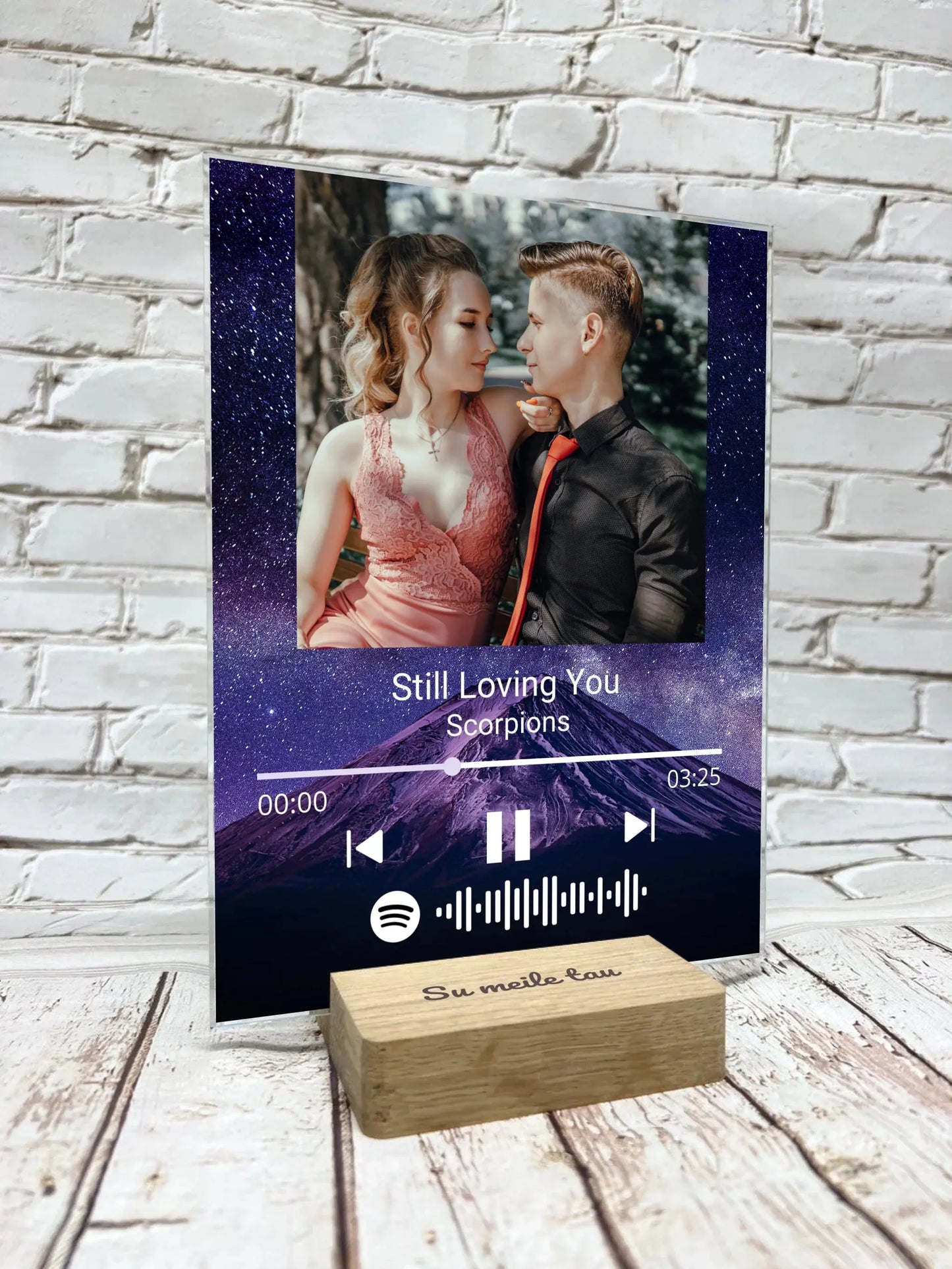 Personalizuotas muzikinis grotuvas "Spotify", stiklinis posteris. MZGR-005 Stiklas - dovanokis.lt