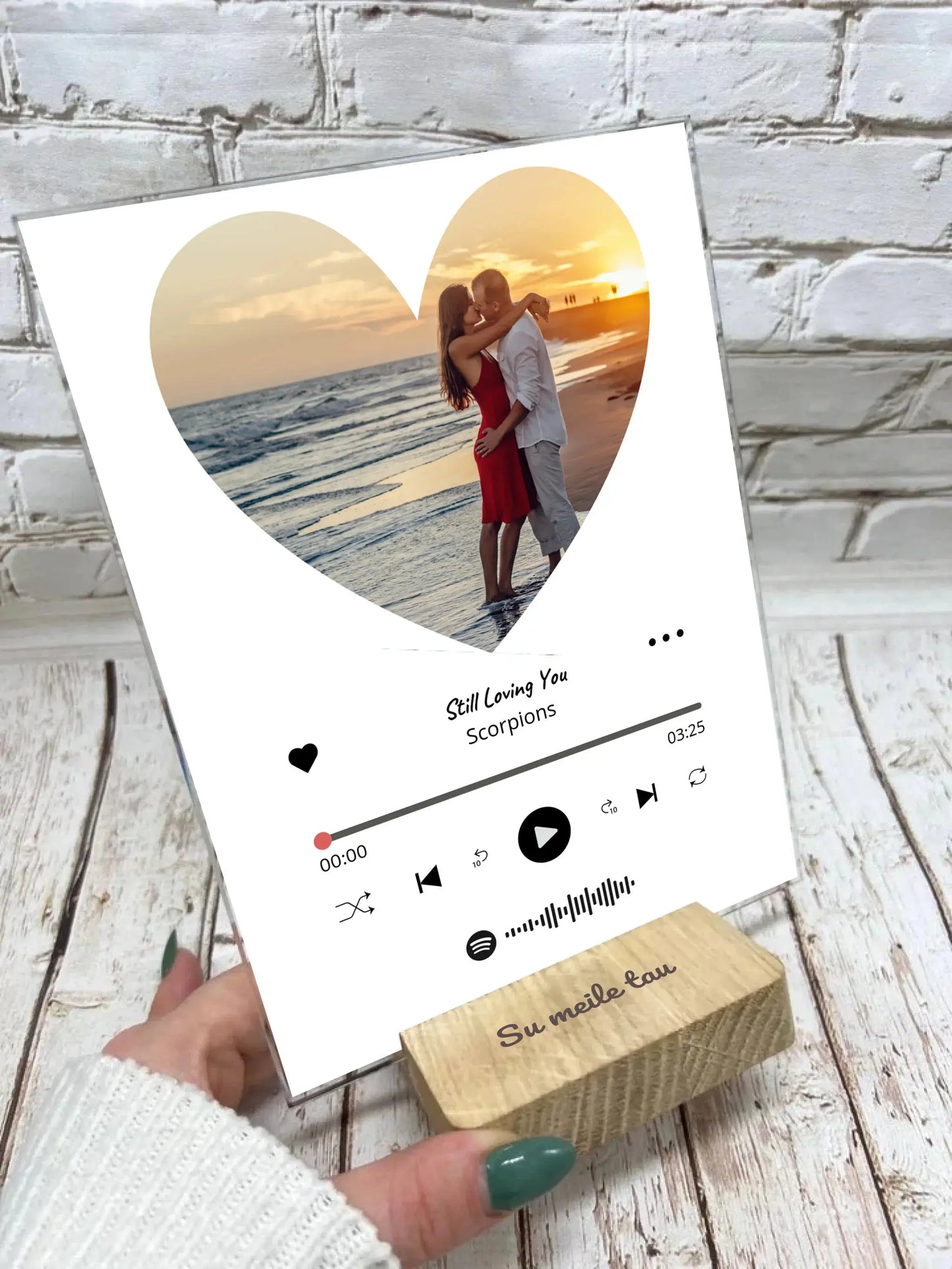 Personalizuotas muzikinis grotuvas "Spotify", stiklinis posteris. MZGR-012 Stiklas - dovanokis.lt