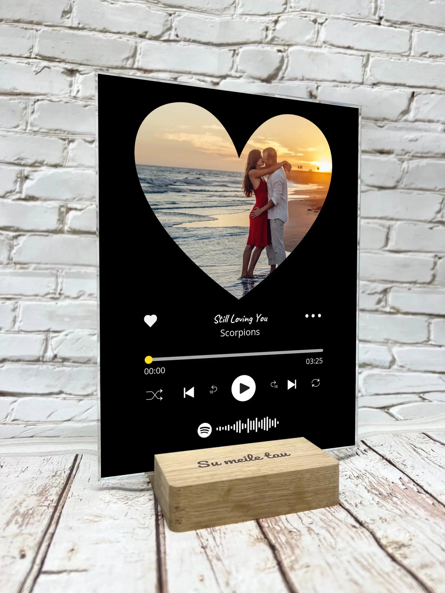 Personalizuotas muzikinis grotuvas "Spotify", stiklinis posteris. MZGR-011 Stiklas - dovanokis.lt