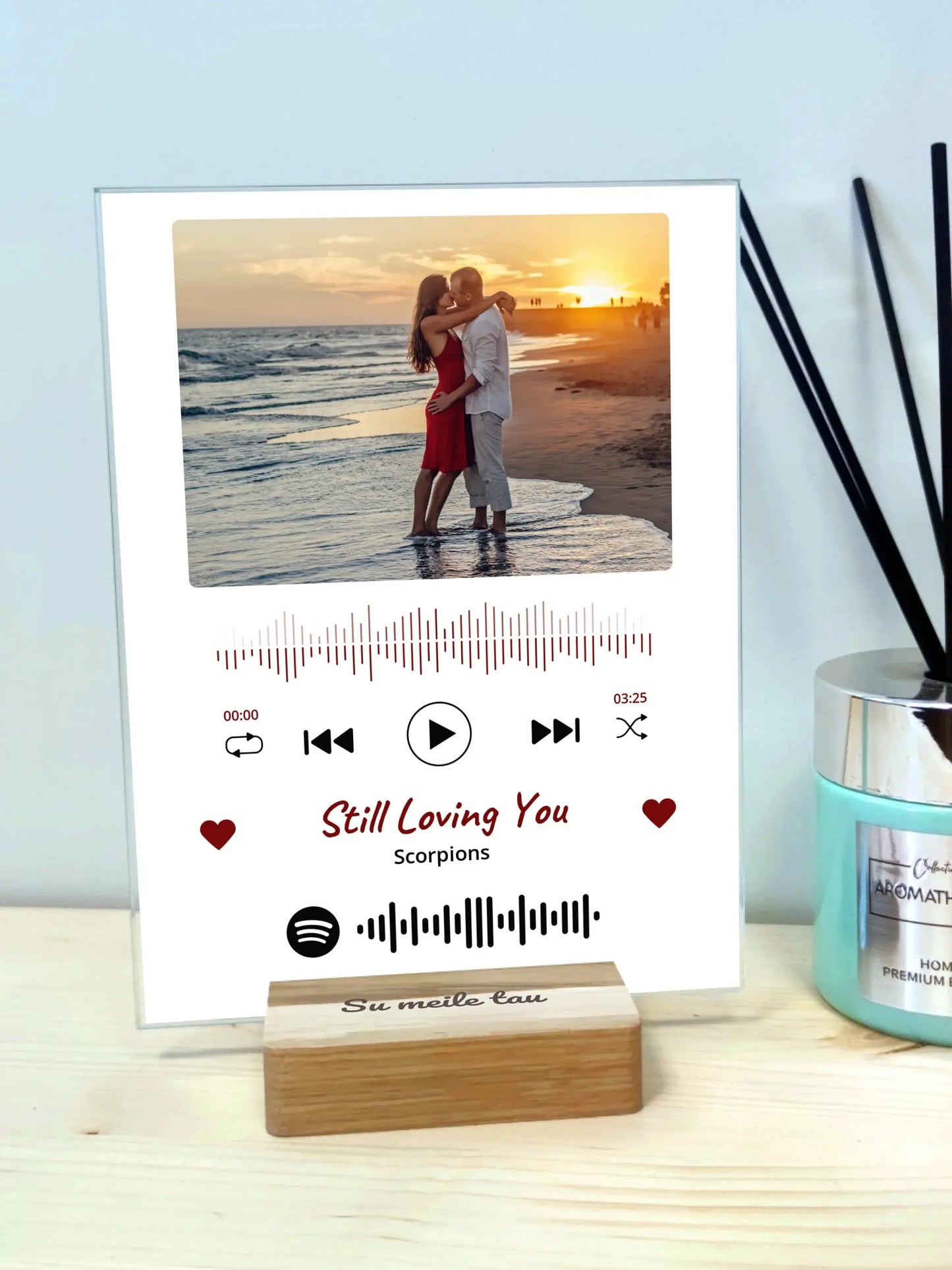 Personalizuotas muzikinis grotuvas "Spotify", stiklinis posteris. MZGR-014 Stiklas - dovanokis.lt