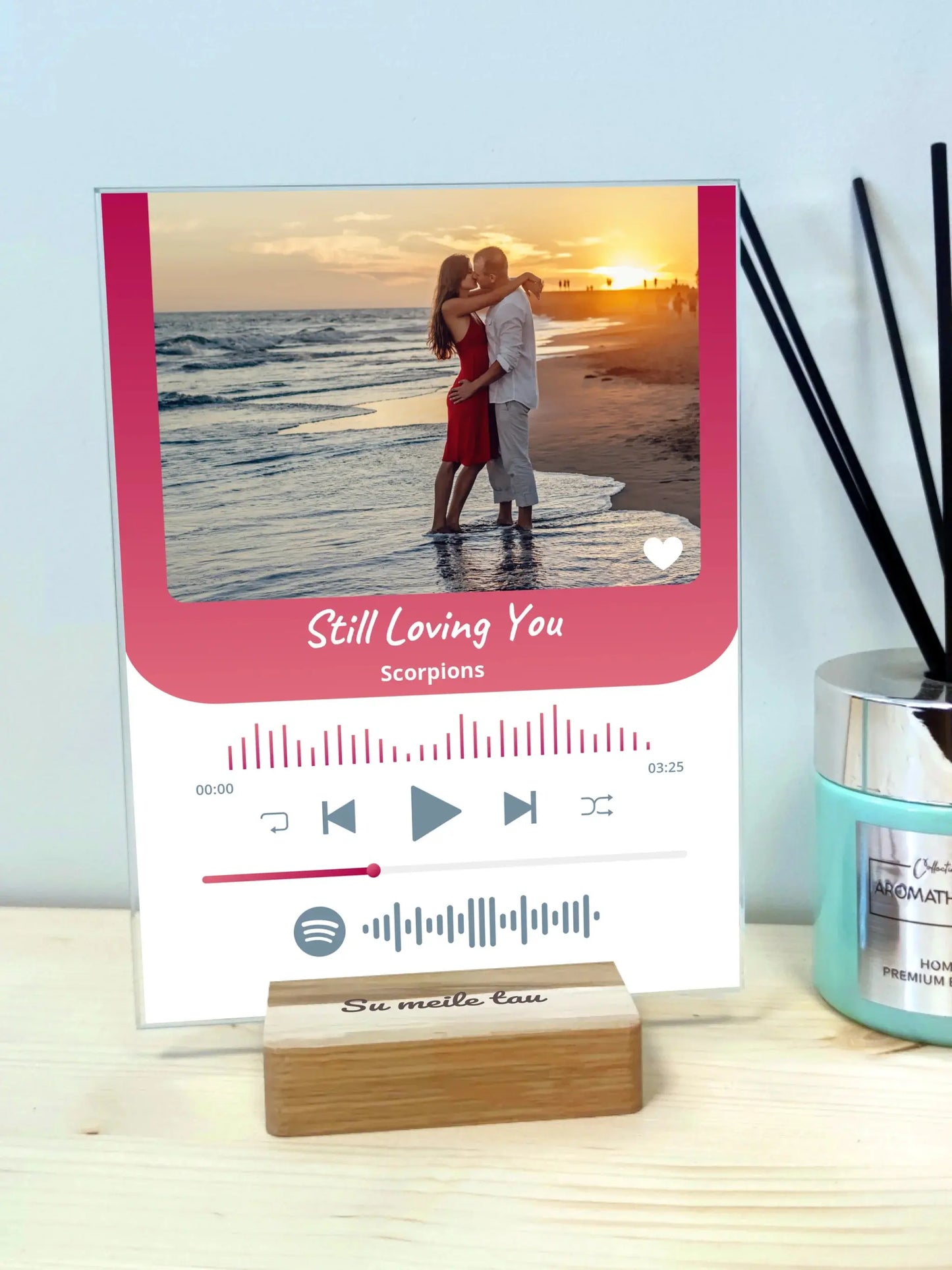 Personalizuotas muzikinis grotuvas "Spotify", stiklinis posteris. MZGR-016 Stiklas - dovanokis.lt