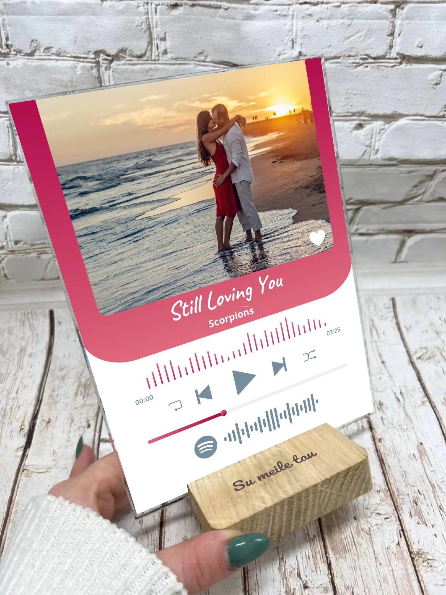 Personalizuotas muzikinis grotuvas "Spotify", stiklinis posteris. MZGR-016 Stiklas - dovanokis.lt