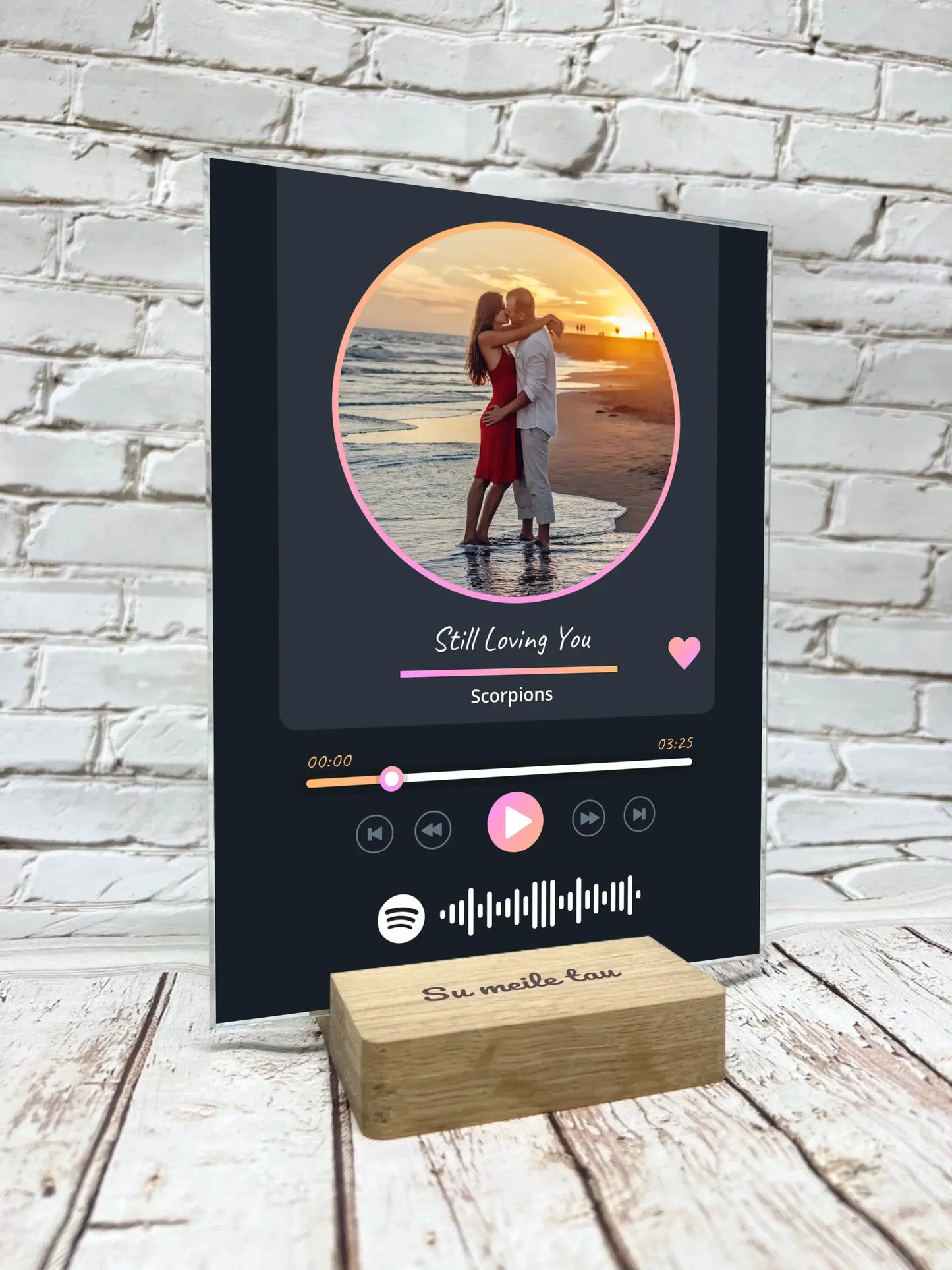 Personalizuotas muzikinis grotuvas "Spotify", stiklinis posteris. MZGR-015 Stiklas - dovanokis.lt