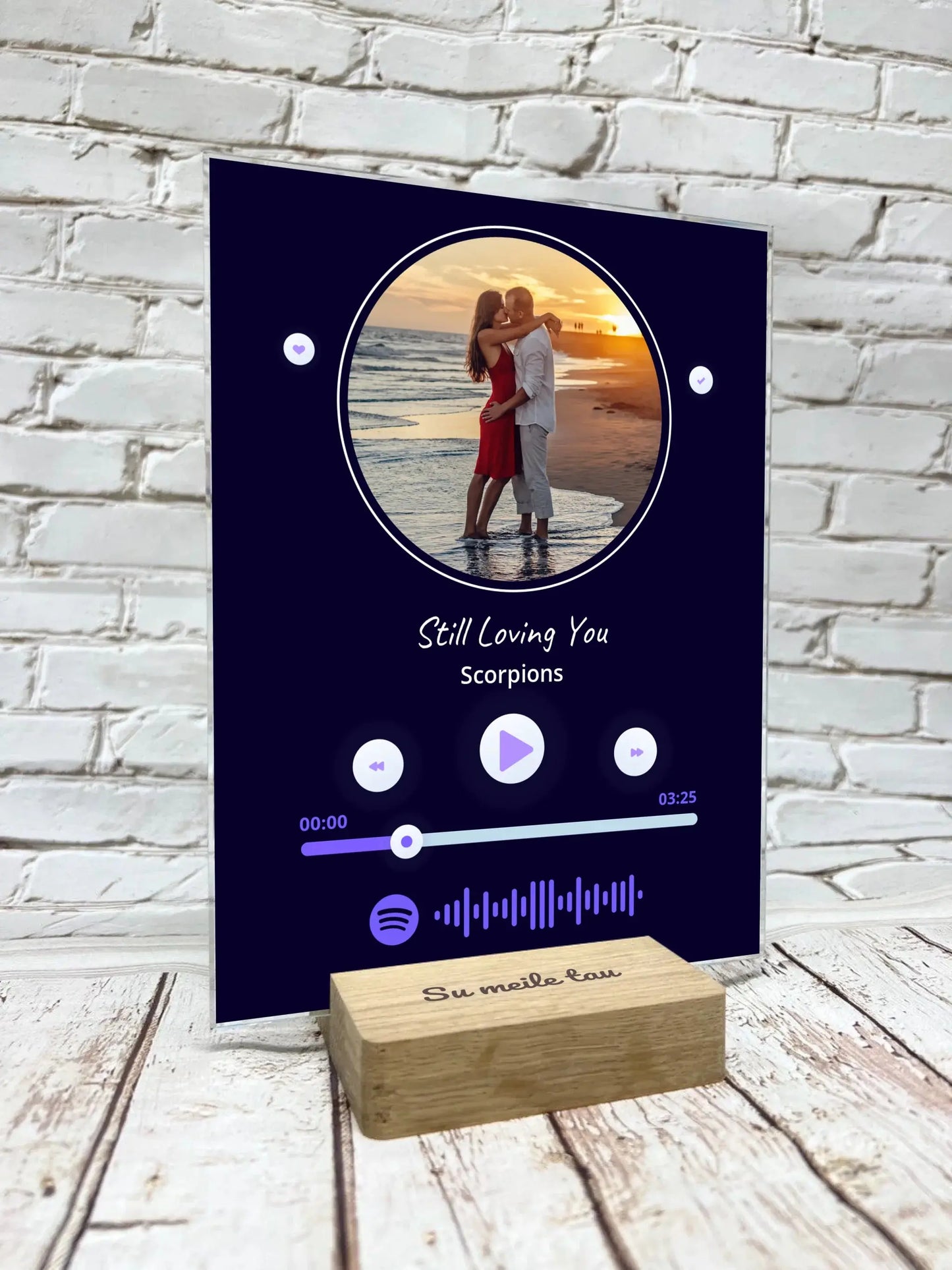 Personalizuotas muzikinis grotuvas "Spotify", stiklinis posteris. MZGR-019 Stiklas - dovanokis.lt