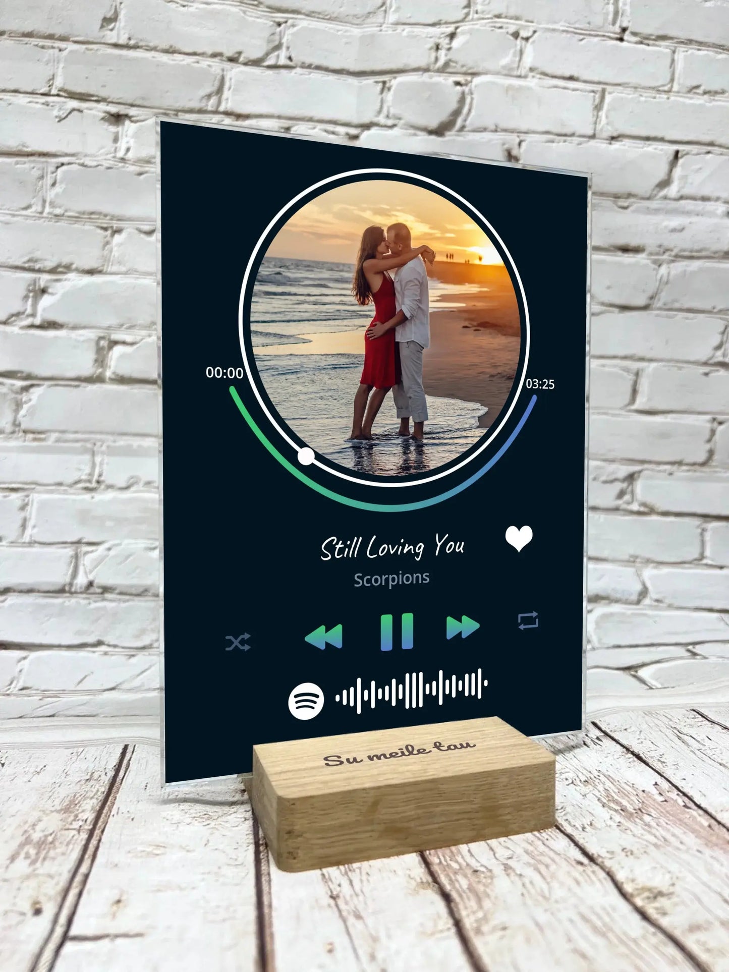 Personalizuotas muzikinis grotuvas "Spotify", stiklinis posteris. MZGR-020 Stiklas - dovanokis.lt