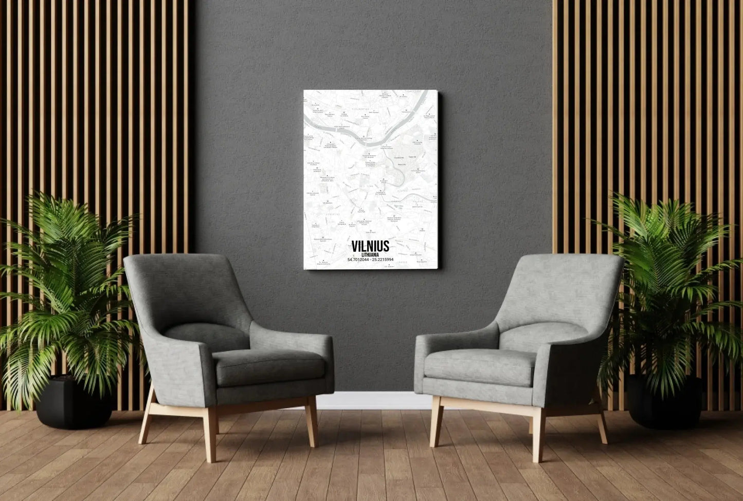 Personalizuotas viso spektro žemėlapis ant drobės, su jūsų buvimo vieta Drobe - dovanokis.lt