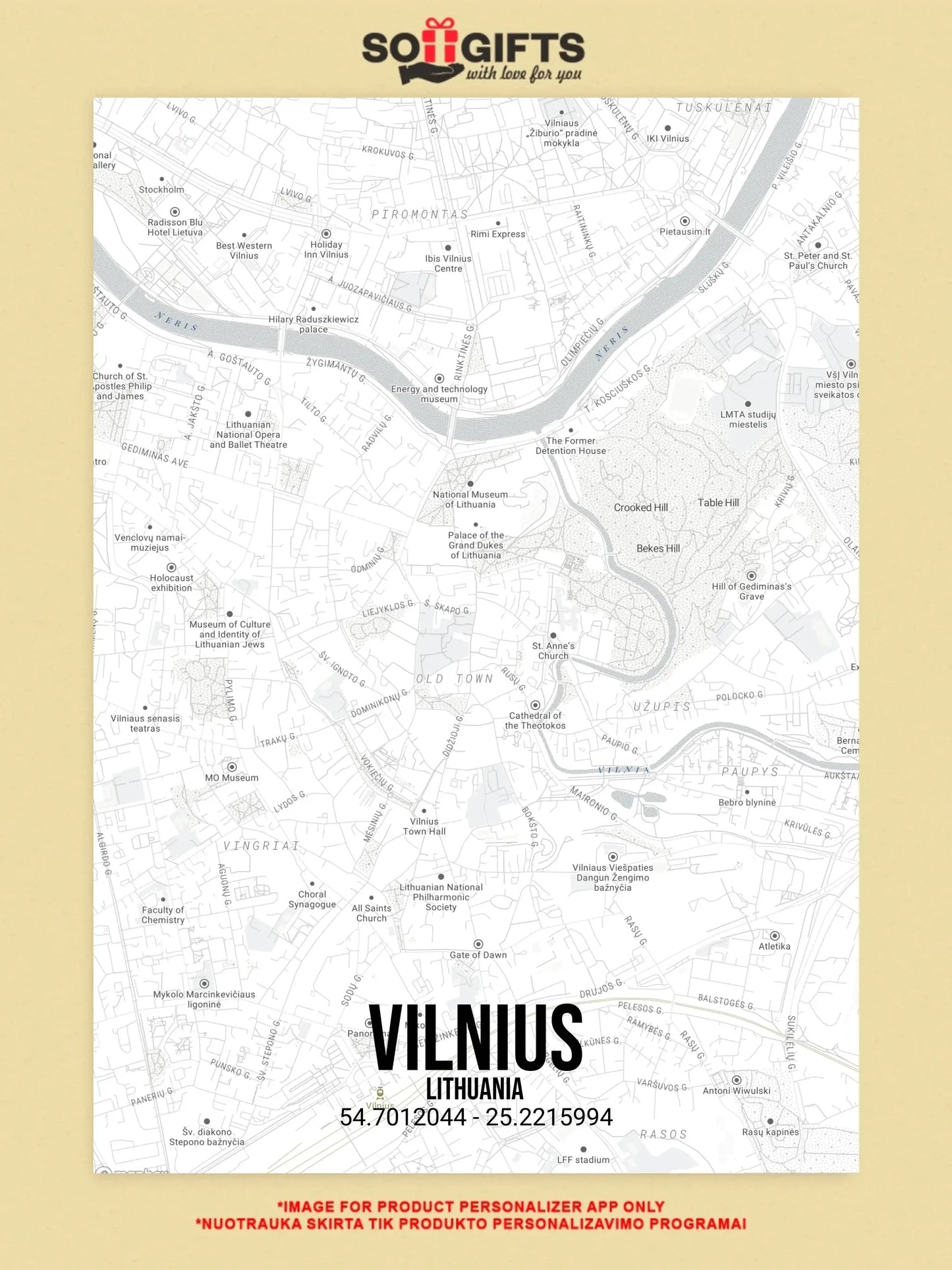 Personalizuotas viso spektro žemėlapis ant drobės, su jūsų buvimo vieta Drobe - dovanokis.lt