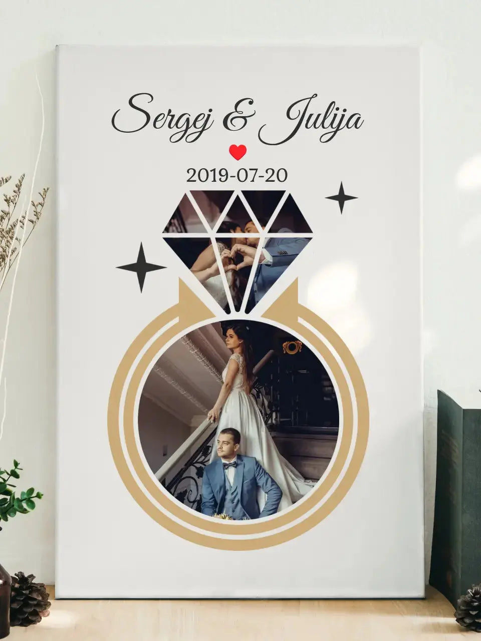 Jūsų nuotraukos deimanto pavidalo ant drobės  Drobe -  dovanokis.lt