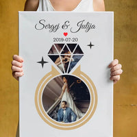 Jūsų nuotraukos deimanto pavidalo ant drobės  Drobe -  dovanokis.lt