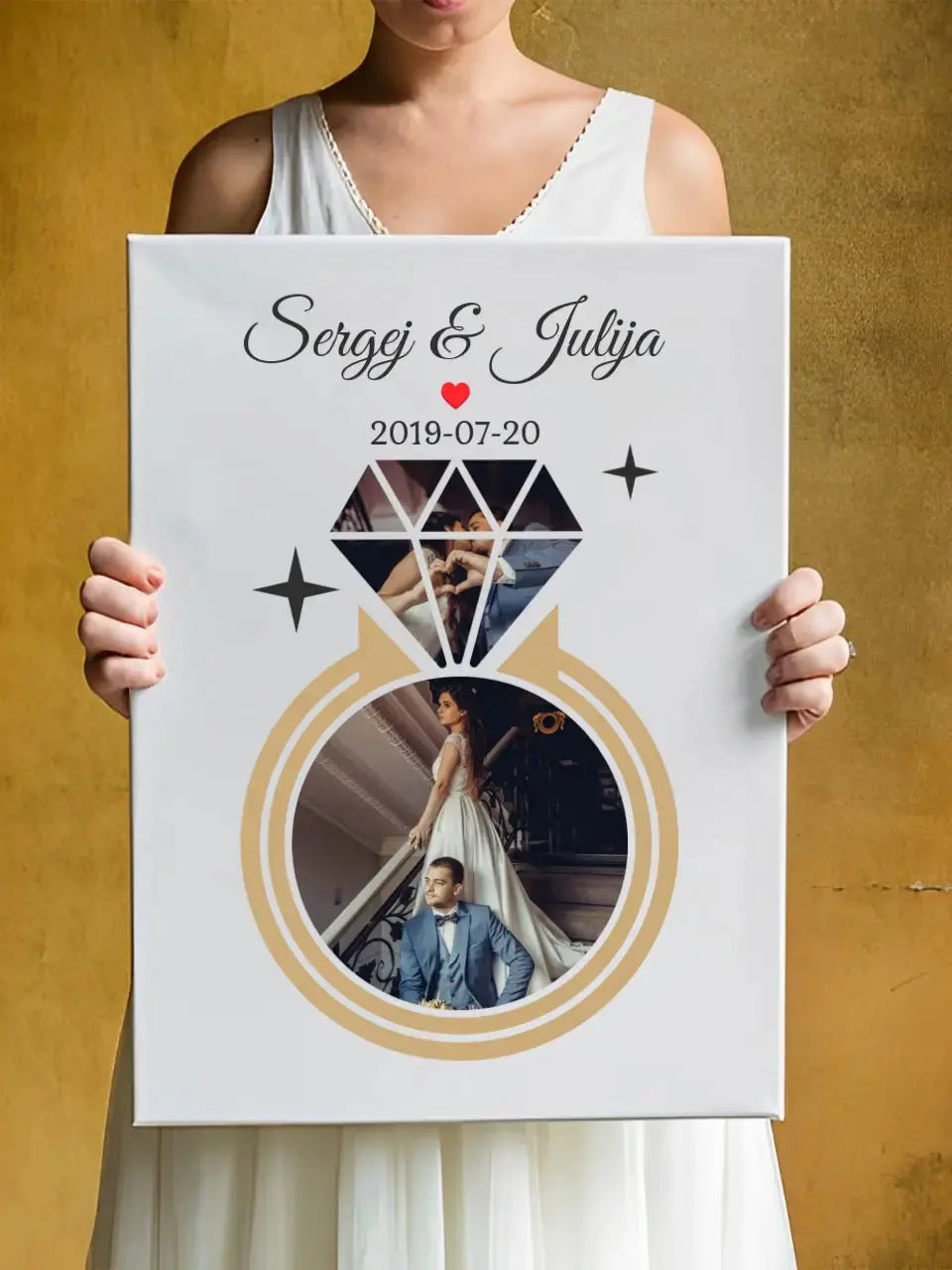 Jūsų nuotraukos deimanto pavidalo ant drobės  Drobe -  dovanokis.lt