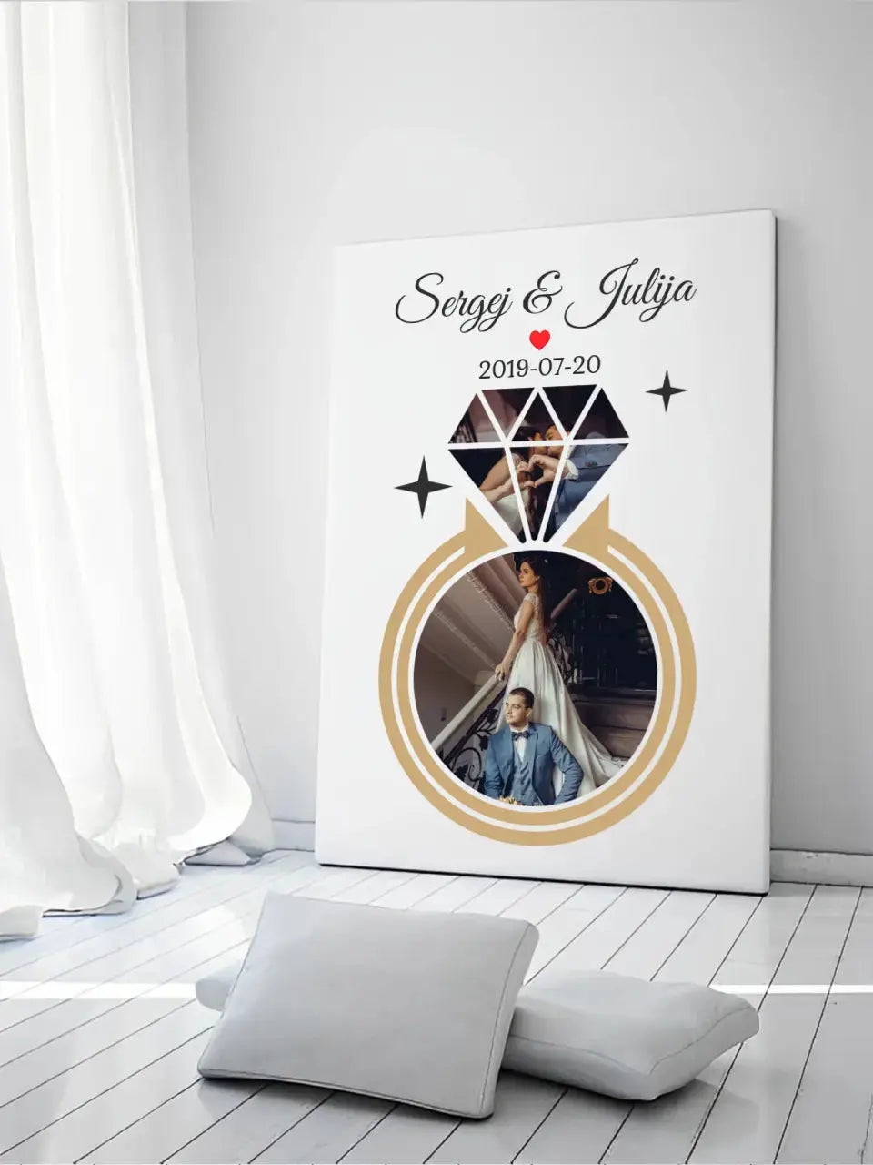 Jūsų nuotraukos deimanto pavidalo ant drobės  Drobe -  dovanokis.lt