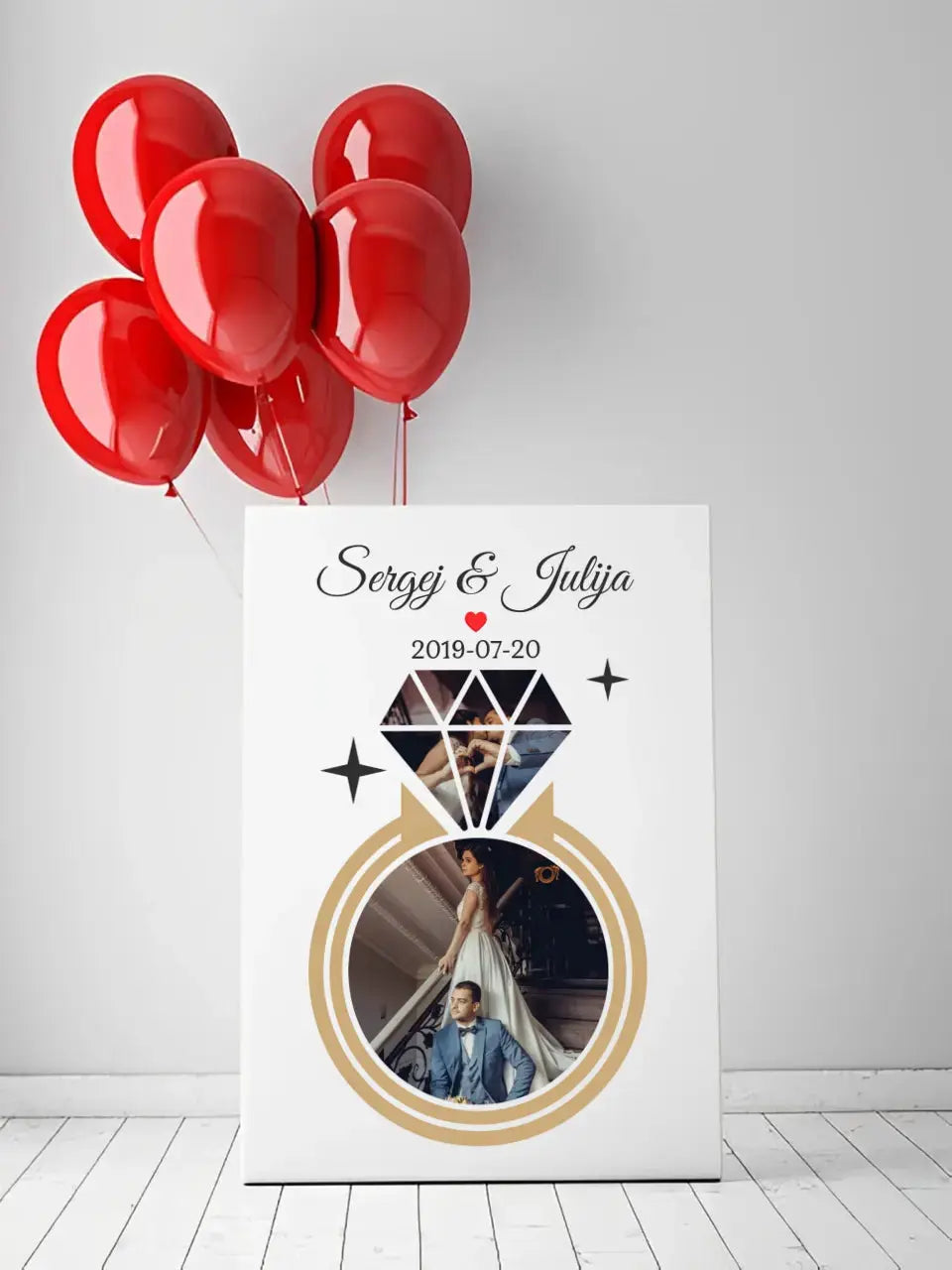 Jūsų nuotraukos deimanto pavidalo ant drobės  Drobe -  dovanokis.lt