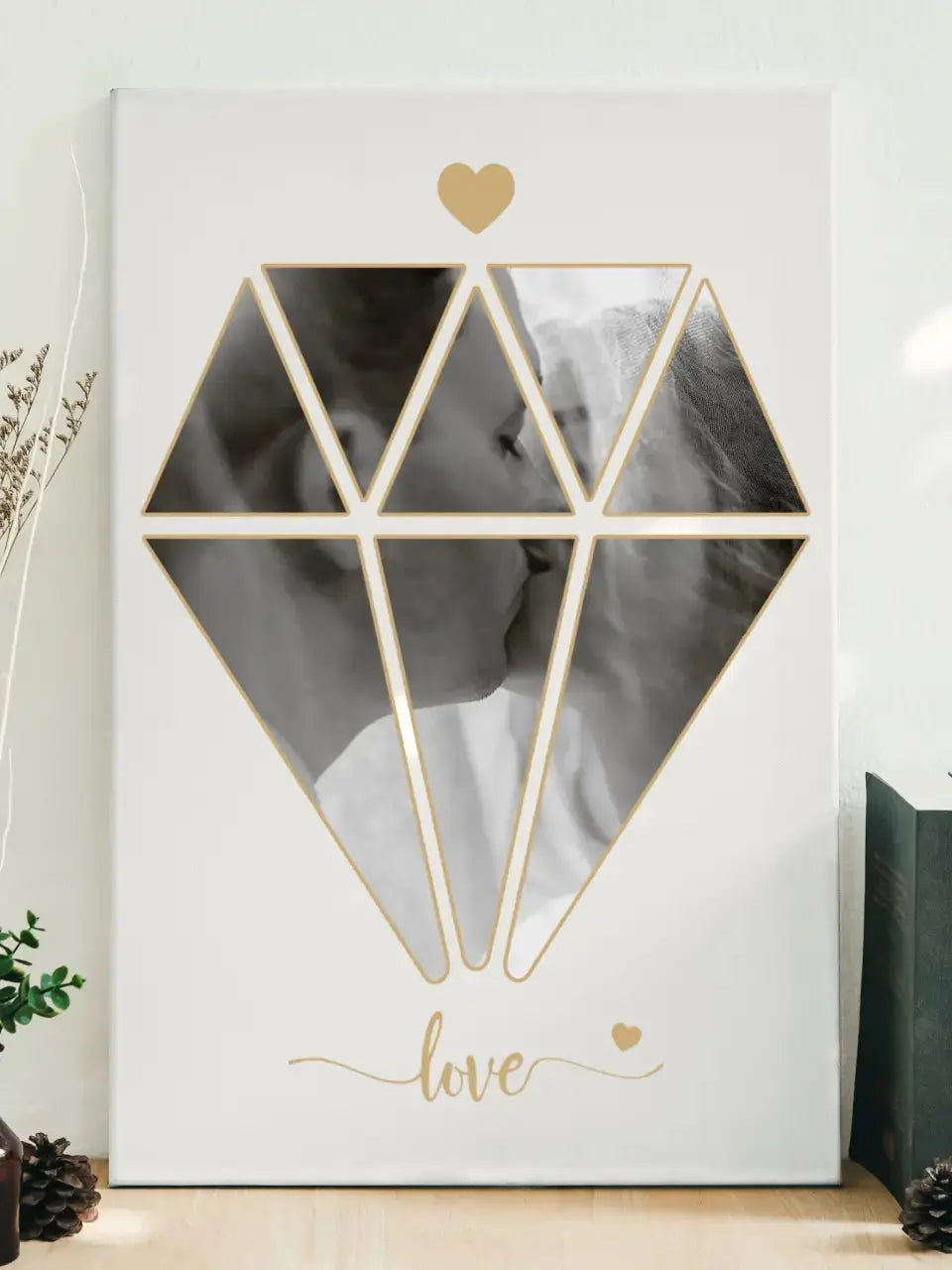 Jūsų nuotrauka deimanto pavidalu ant drobės  Drobe -  dovanokis.lt