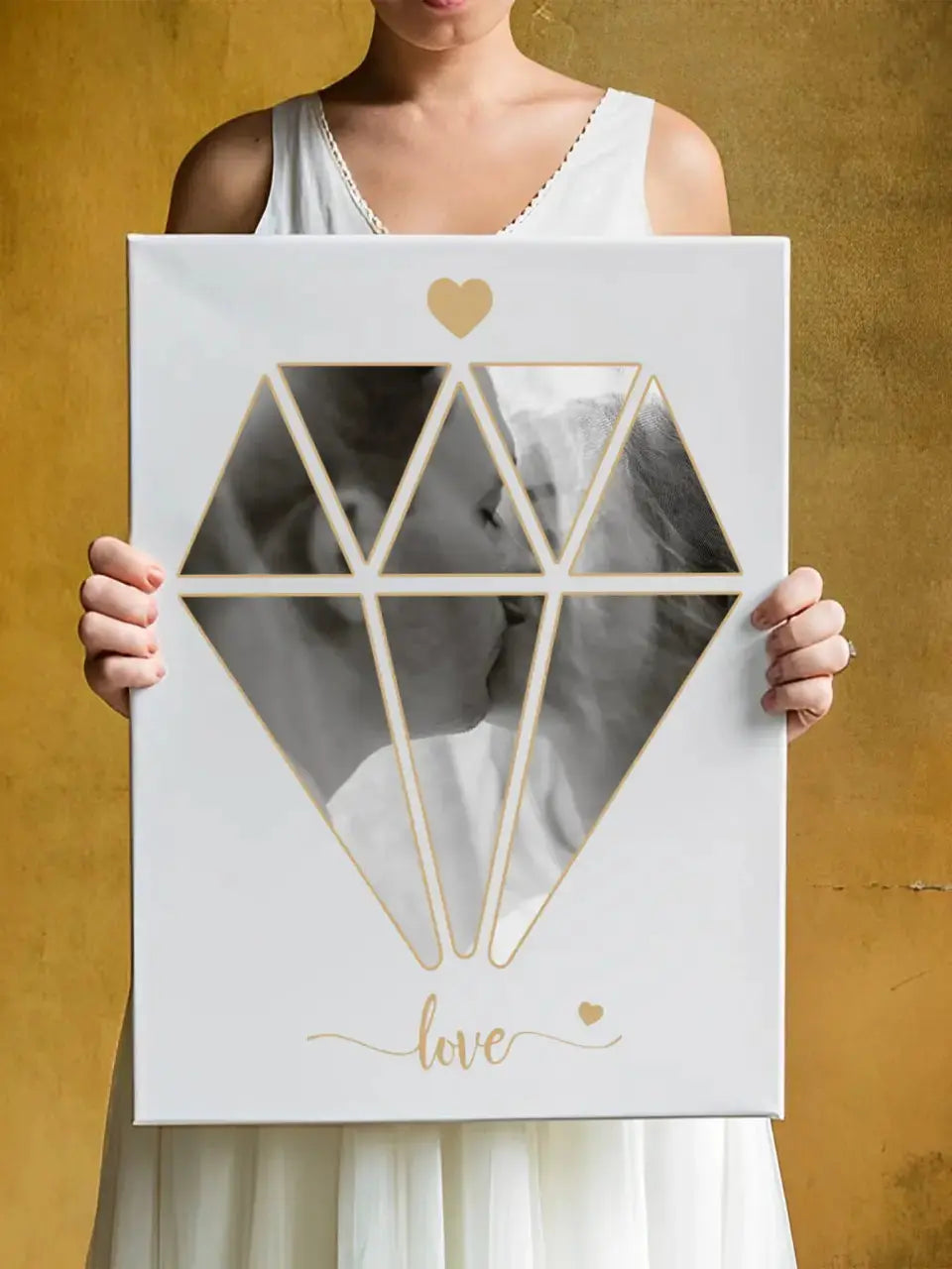 Jūsų nuotrauka deimanto pavidalu ant drobės  Drobe -  dovanokis.lt