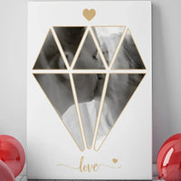 Jūsų nuotrauka deimanto pavidalu ant drobės  Drobe -  dovanokis.lt