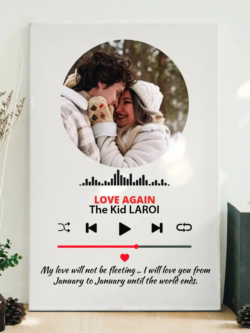 Muzikos grotuvas su nuotrauka ir tekstu  Customizer -  dovanokis.lt