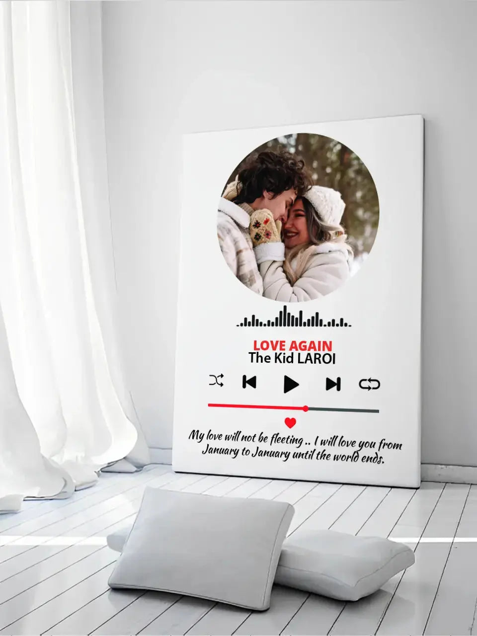 Muzikos grotuvas su nuotrauka ir tekstu  Customizer -  dovanokis.lt