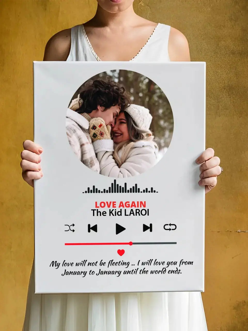 Muzikos grotuvas su nuotrauka ir tekstu  Customizer -  dovanokis.lt