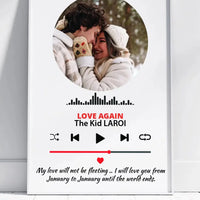 Personalizuotas muzikos grotuvo plakatas su jūsų nuotrauka ir tekstu  Poster -  dovanokis.lt