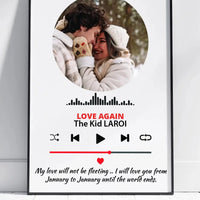 Personalizuotas muzikos grotuvo plakatas su jūsų nuotrauka ir tekstu  Poster -  dovanokis.lt