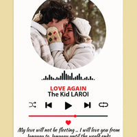 Personalizuotas muzikos grotuvo plakatas su jūsų nuotrauka ir tekstu  Poster -  dovanokis.lt