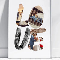 Personalizuotas LOVE raidės plakatas su jūsų nuotraukomis  Poster -  dovanokis.lt