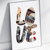 Personalizuotas LOVE raidės plakatas su jūsų nuotraukomis  Poster -  dovanokis.lt