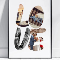 Personalizuotas LOVE raidės plakatas su jūsų nuotraukomis  Poster -  dovanokis.lt