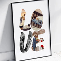 Personalizuotas LOVE raidės plakatas su jūsų nuotraukomis  Poster -  dovanokis.lt