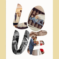 Personalizuotas LOVE raidės plakatas su jūsų nuotraukomis  Poster -  dovanokis.lt