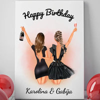Personalizuotos gimtadienio merginos iliustraciją ant drobės  Drobe -  dovanokis.lt