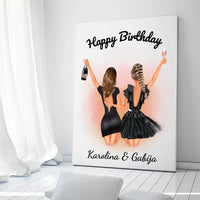 Personalizuotos gimtadienio merginos iliustraciją ant drobės  Drobe -  dovanokis.lt