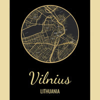 Personalizuotas auksinis, sidabrinis, bronzinis plakatas su jūsų buvimo vieta  Poster -  dovanokis.lt