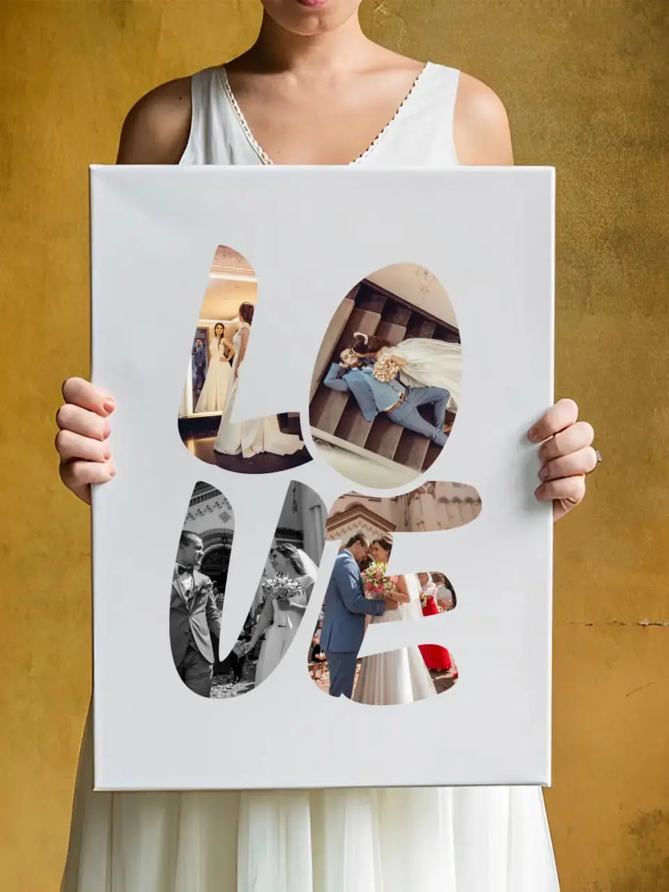 Didelės Love raides ant drobės su jūsų nuotraukomis  Drobe -  dovanokis.lt