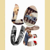 Didelės Love raides ant drobės su jūsų nuotraukomis  Drobe -  dovanokis.lt