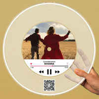 Personalizuota "Apple Music V2" Vinilinė plokštelė su jūsų nuotrauka permatomas organinis stiklas TeeInBlue